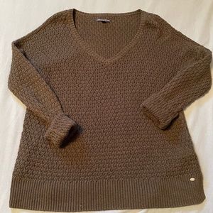 Army Green American Eagle Knit Sweater Small